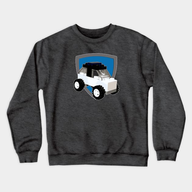 Brick Creations - Police Car Crewneck Sweatshirt by druscilla13